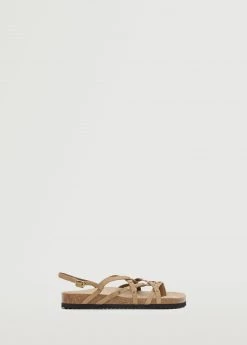 Mango Teen Studded Leather Sandals Beige -Mango Shoes Sales unnamed file 1634