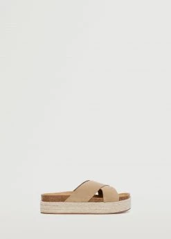 Mango Teen Esparto Leather Sandals Beige -Mango Shoes Sales unnamed file 1639