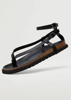 Mango Teen Leather Straps Sandals Black -Mango Shoes Sales unnamed file 1642