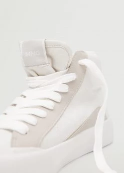 Mango Teen Lace-up High-top Trainers White -Mango Shoes Sales unnamed file 1671