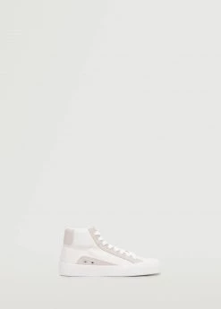 Mango Teen Lace-up High-top Trainers White -Mango Shoes Sales unnamed file 1673