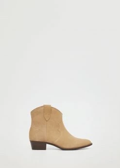 Mango Teen Leather Cowboy Ankle Boots Sand -Mango Shoes Sales unnamed file 1690