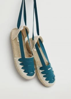 Mango Kids Lace-up Linen Espadrilles Pastel Green -Mango Shoes Sales unnamed file 1694
