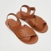 Mango Kids Leather Braided Sandals