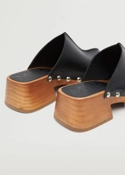 Studded Leather Clog Black -Mango Shoes Sales unnamed file 174