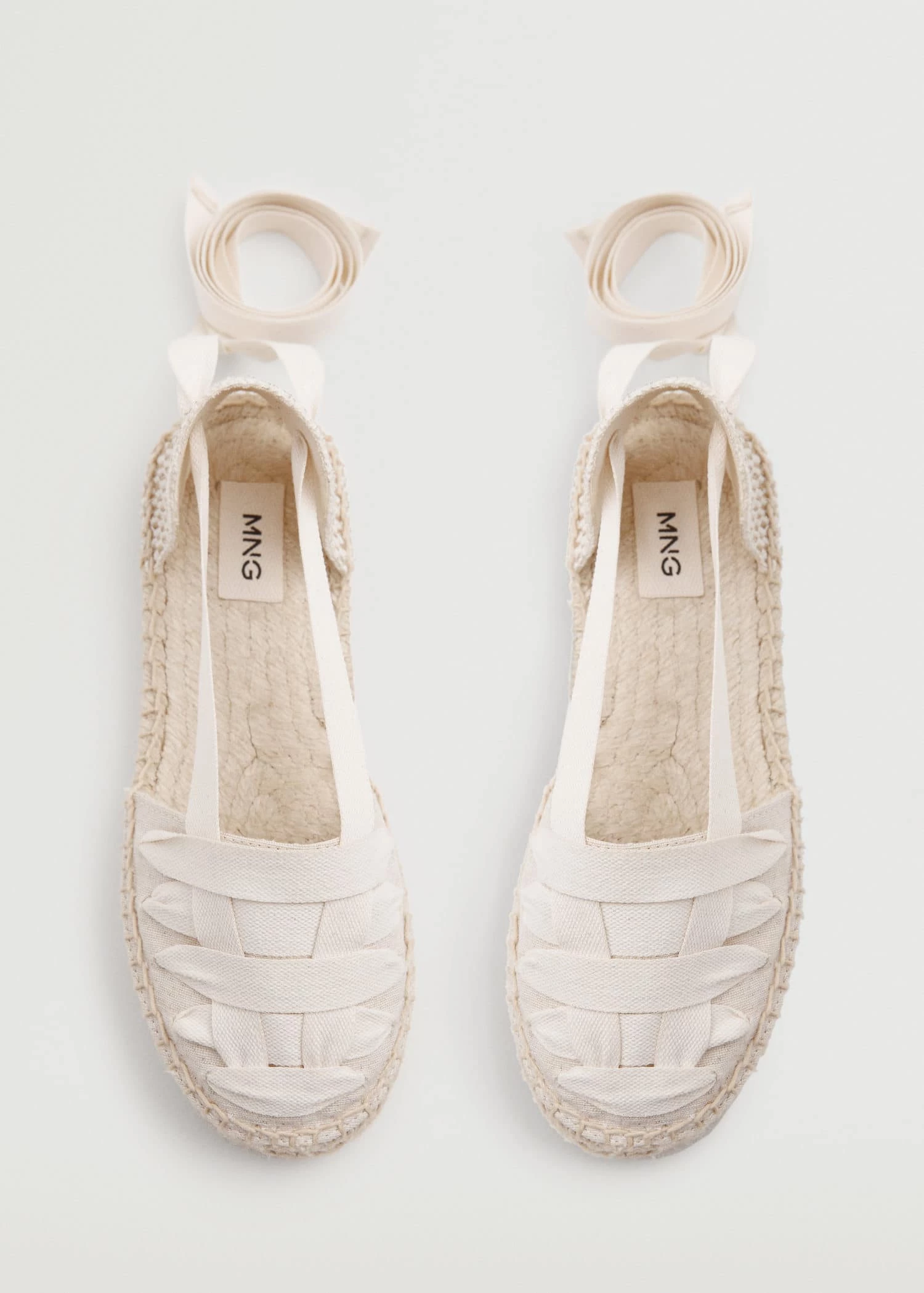 Mango Kids Lace-up Linen Espadrilles Sand 5 Mango Kids Lace-up Linen Espadrilles Sand - Image 4