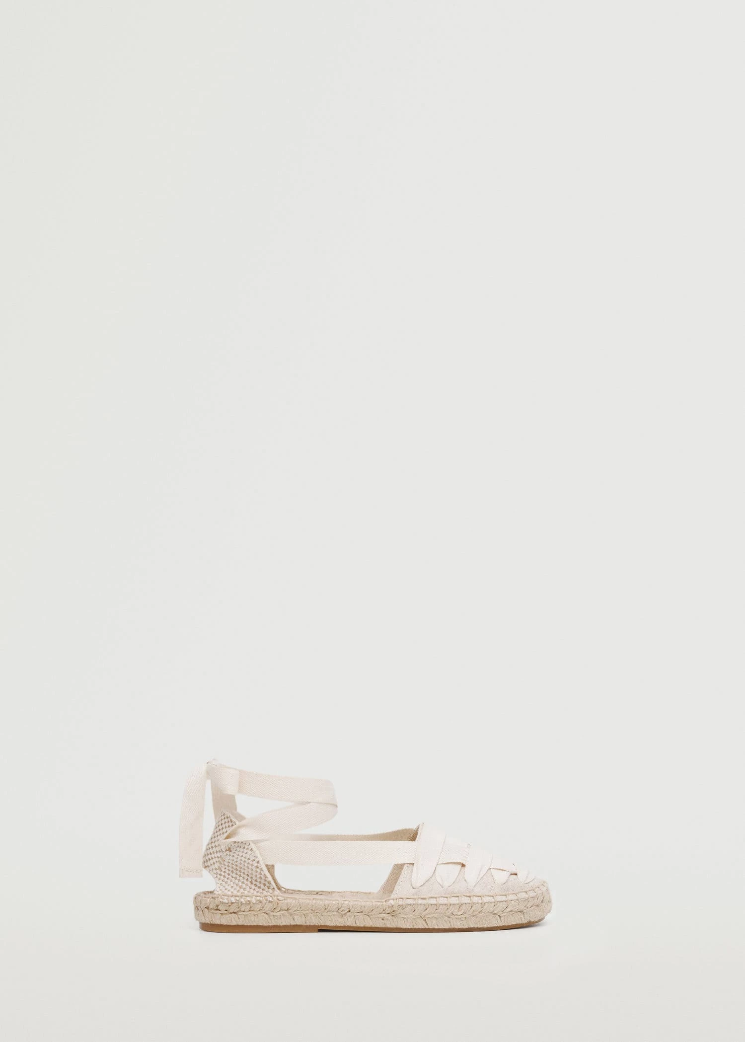 Mango Kids Lace-up Linen Espadrilles Sand 7 Mango Kids Lace-up Linen Espadrilles Sand - Image 6