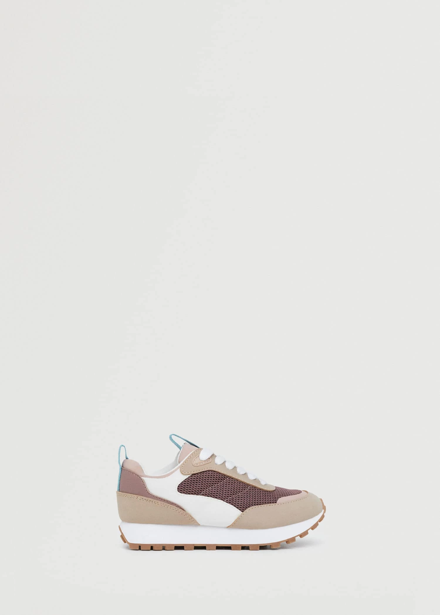 Mango Kids Lace-up Mixed Sneakers Pale Pink 8 Mango Kids Lace-up Mixed Sneakers Pale Pink - Image 6