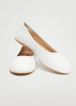 Mango Kids Leather Ballerina White -Mango Shoes Sales unnamed file 1822