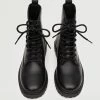 Mango Kids Lace-up Boots Black