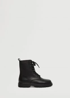 Mango Kids Lace-up Boots Black -Mango Shoes Sales unnamed file 1831
