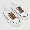Mango Kids Platform Lace-up Sneakers White