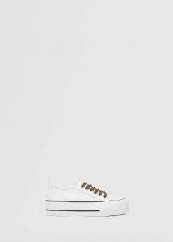 Mango Kids Platform Lace-up Sneakers White -Mango Shoes Sales unnamed file 1836