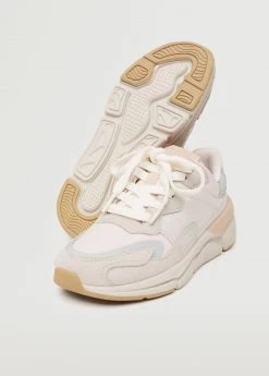 Mango Kids Lace-up Mixed Sneakers White -Mango Shoes Sales unnamed file 1858