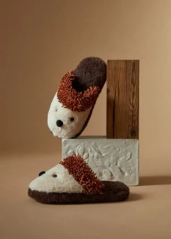 Mango Kids Hedgehog Plush Slippers Brown -Mango Shoes Sales unnamed file 1889