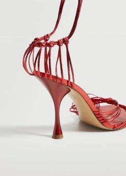 Strappy Heeled Sandals Red -Mango Shoes Sales unnamed file 191