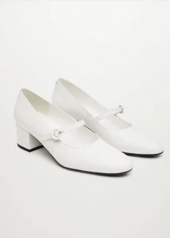 Heel Leather Shoes White -Mango Shoes Sales unnamed file 2