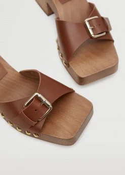 Studded Leather Sandals Brown -Mango Shoes Sales unnamed file 23