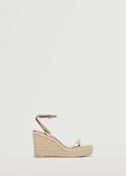 Wedge Strips Sandals Gold -Mango Shoes Sales unnamed file 302