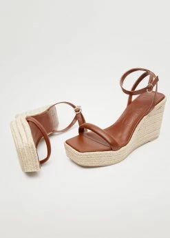 Wedge Strips Sandals Gold -Mango Shoes Sales unnamed file 306