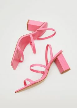 Strappy Heeled Sandals Pink -Mango Shoes Sales unnamed file 32