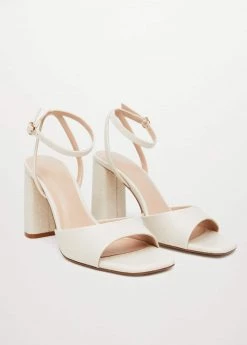 Ankle-cuff Heeled Sandals Beige -Mango Shoes Sales unnamed file 365