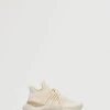 Contrast Sole Sneakers Beige