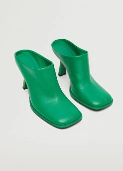 Sling Back Leather Shoes Green -Mango Shoes Sales unnamed file 390