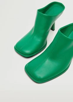 Sling Back Leather Shoes Green -Mango Shoes Sales unnamed file 391