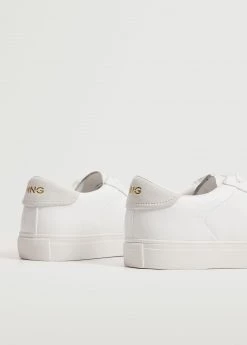 Lace-up Leather Sneakers White -Mango Shoes Sales unnamed file 406