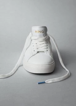 Lace-up Leather Sneakers White -Mango Shoes Sales unnamed file 407