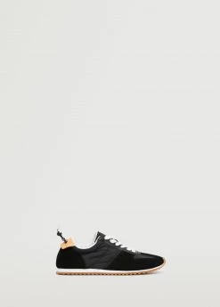 Leather Mixed Sneakers Black -Mango Shoes Sales unnamed file 427