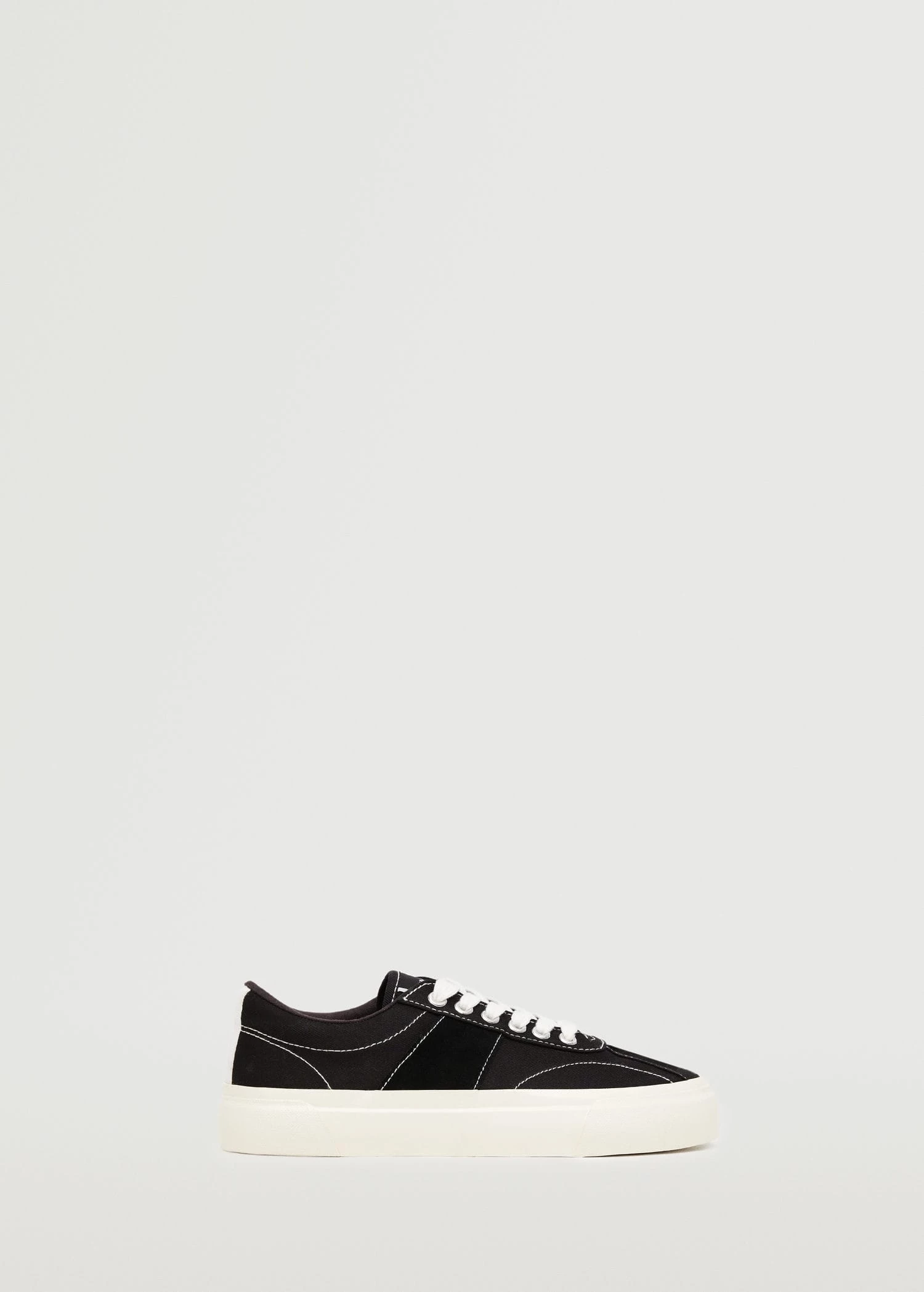 Lace-up Cotton Sneakers Ecru 6 Lace-up Cotton Sneakers Ecru - Image 5