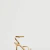 Strappy Heeled Sandals Gold