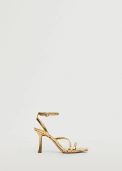 Strappy Heeled Sandals Gold