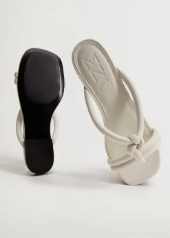 Knot Strips Sandals Off White -Mango Shoes Sales unnamed file 488
