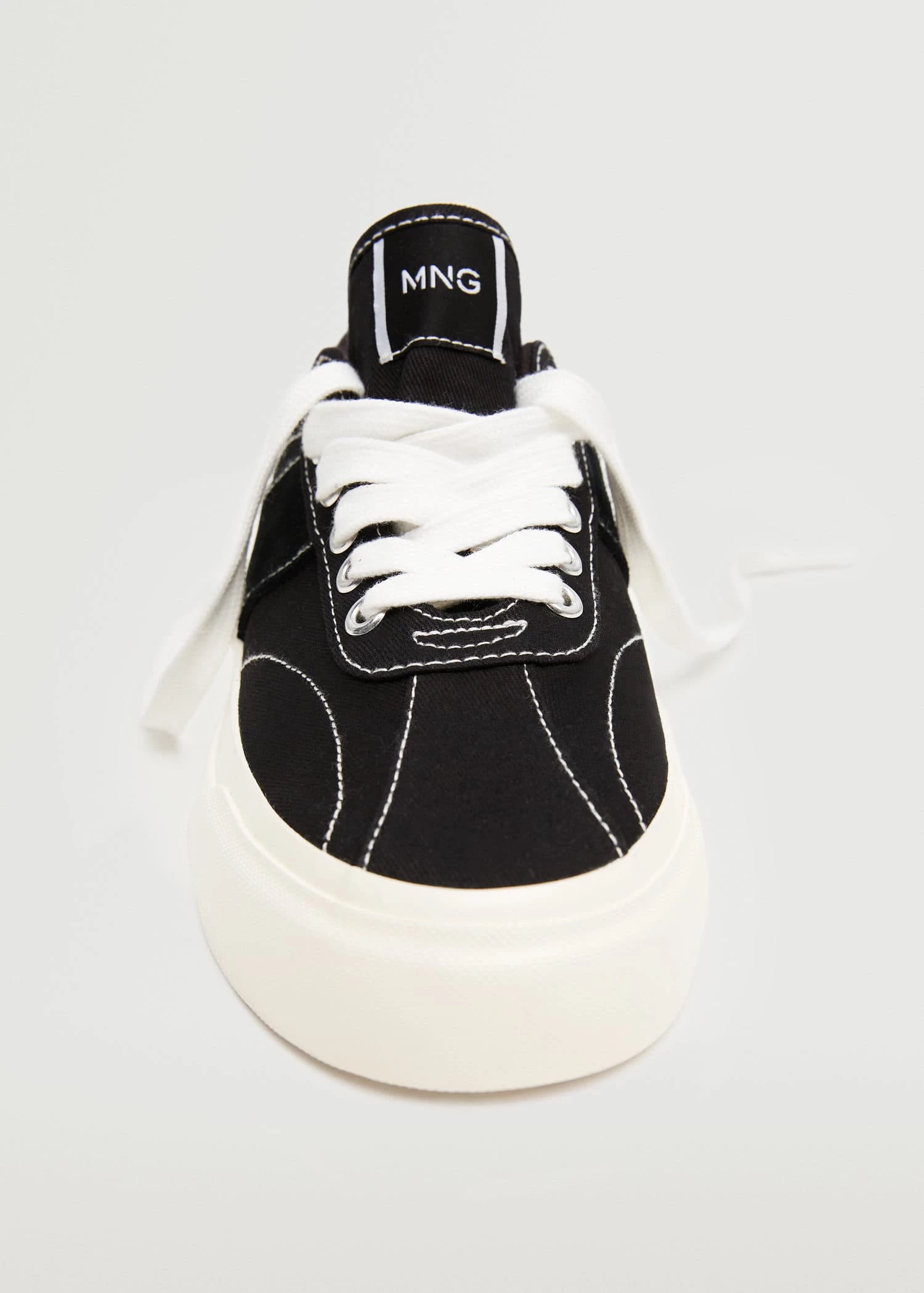 Lace-up Cotton Sneakers Ecru 9 Lace-up Cotton Sneakers Ecru - Image 8