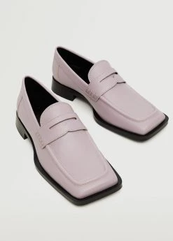 Square-toe Moccasin Lilac -Mango Shoes Sales unnamed file 507