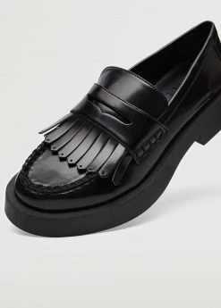 Fringe Patent Loafers Black -Mango Shoes Sales unnamed file 513