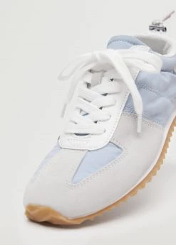 Leather Mixed Sneakers Sky Blue -Mango Shoes Sales unnamed file 524