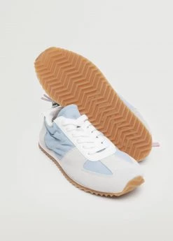 Leather Mixed Sneakers Sky Blue -Mango Shoes Sales unnamed file 527