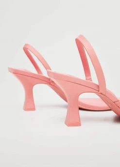 Straps Heel Leather Sandals Pastel Pink -Mango Shoes Sales unnamed file 531