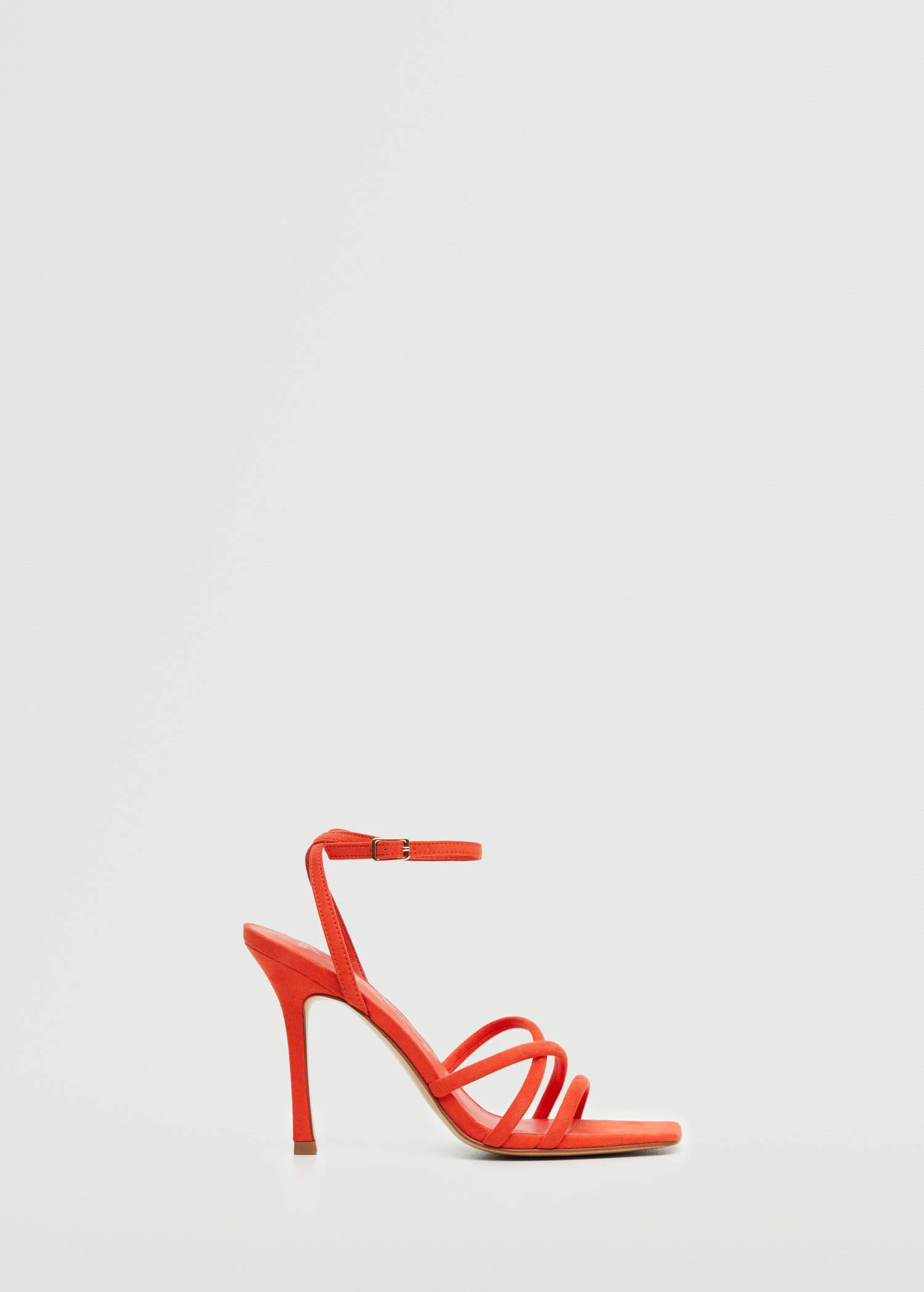 Strappy Heeled Sandals Coral Red 4 Strappy Heeled Sandals Coral Red - Image 2