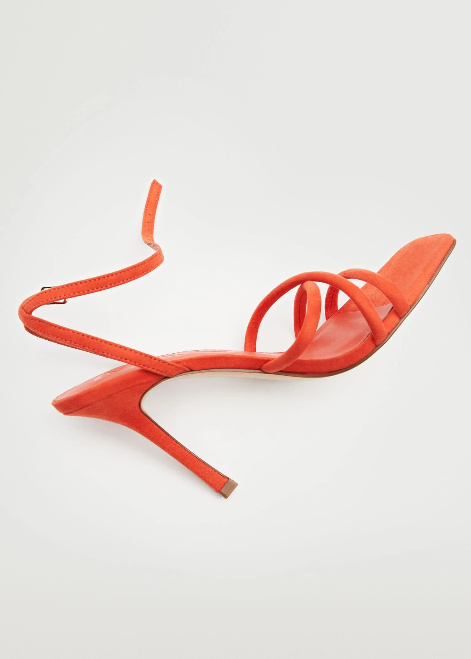 Strappy Heeled Sandals Coral Red 7 Strappy Heeled Sandals Coral Red - Image 5