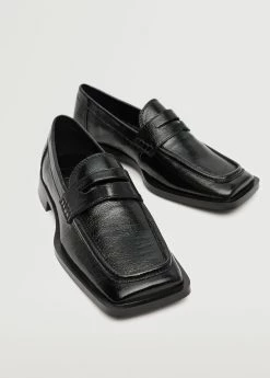 Square-toe Moccasin Black