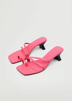 Straps Heel Leather Sandals Black -Mango Shoes Sales unnamed file 60