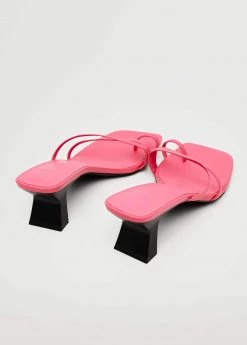 Straps Heel Leather Sandals Black -Mango Shoes Sales unnamed file 61