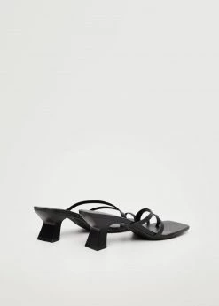Straps Heel Leather Sandals Black -Mango Shoes Sales unnamed file 68
