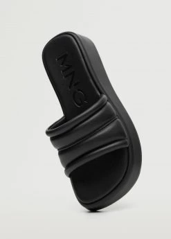 Platform Quilted Sandals Black -Mango Shoes Sales unnamed file 740