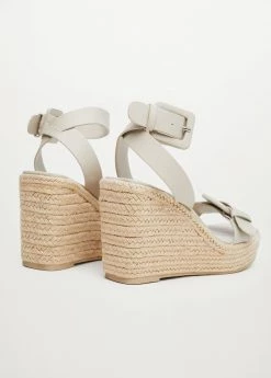 Wedge Buckle Sandals Ice Grey -Mango Shoes Sales unnamed file 75